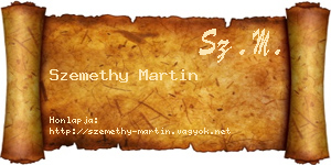 Szemethy Martin névjegykártya